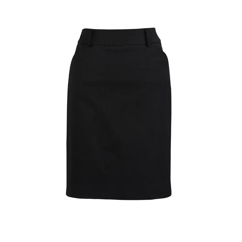 20115 SAH Biz Corporates Womens Multi-Pleat Skirt Black