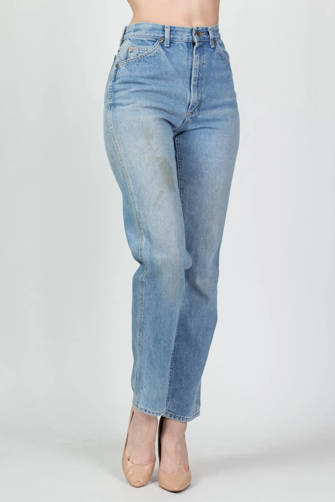 90s Lee Riders High Waist Distressed Jeans - XS to Small, 25.5"