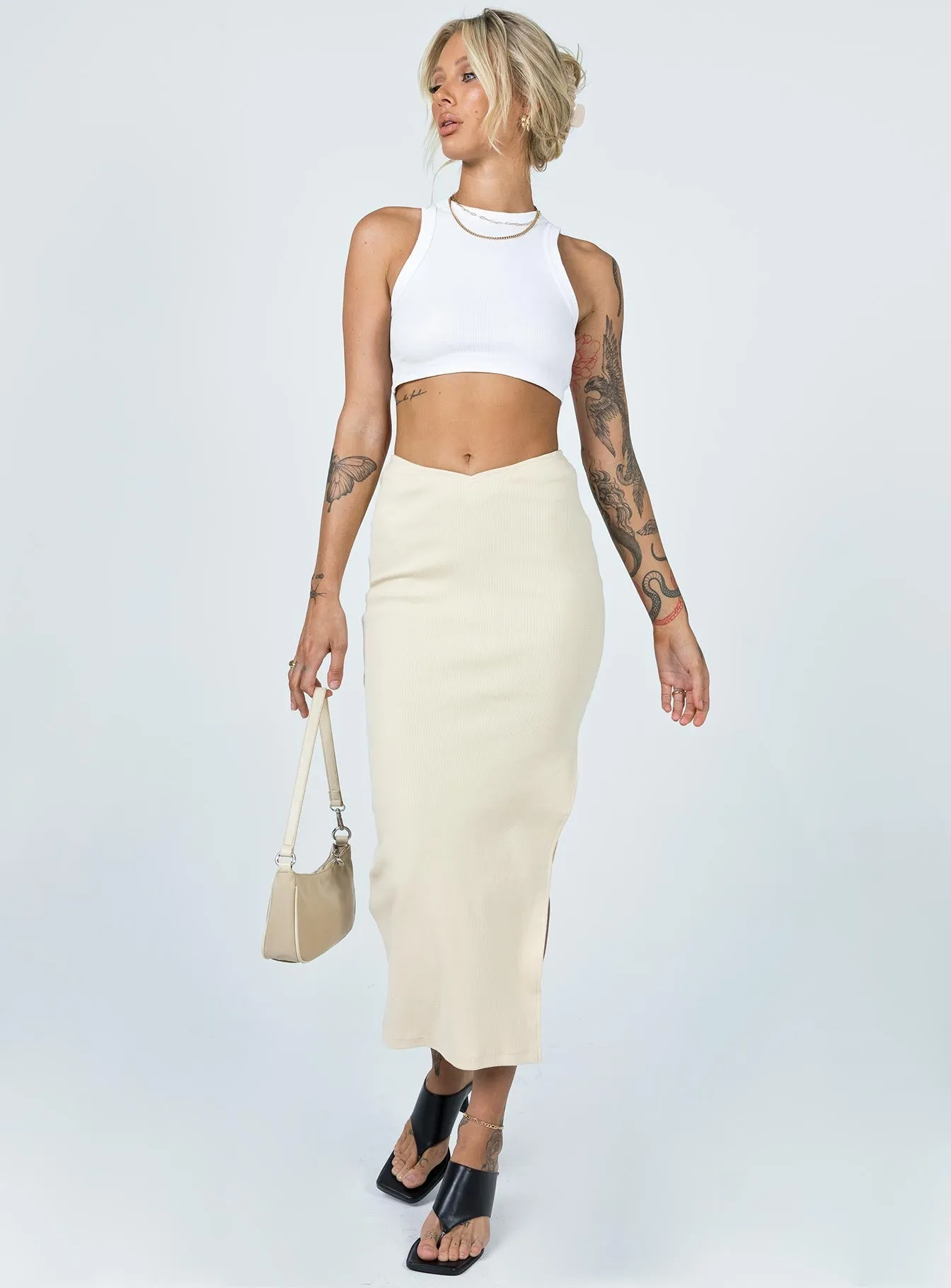 Abigail Midi Skirt Cream