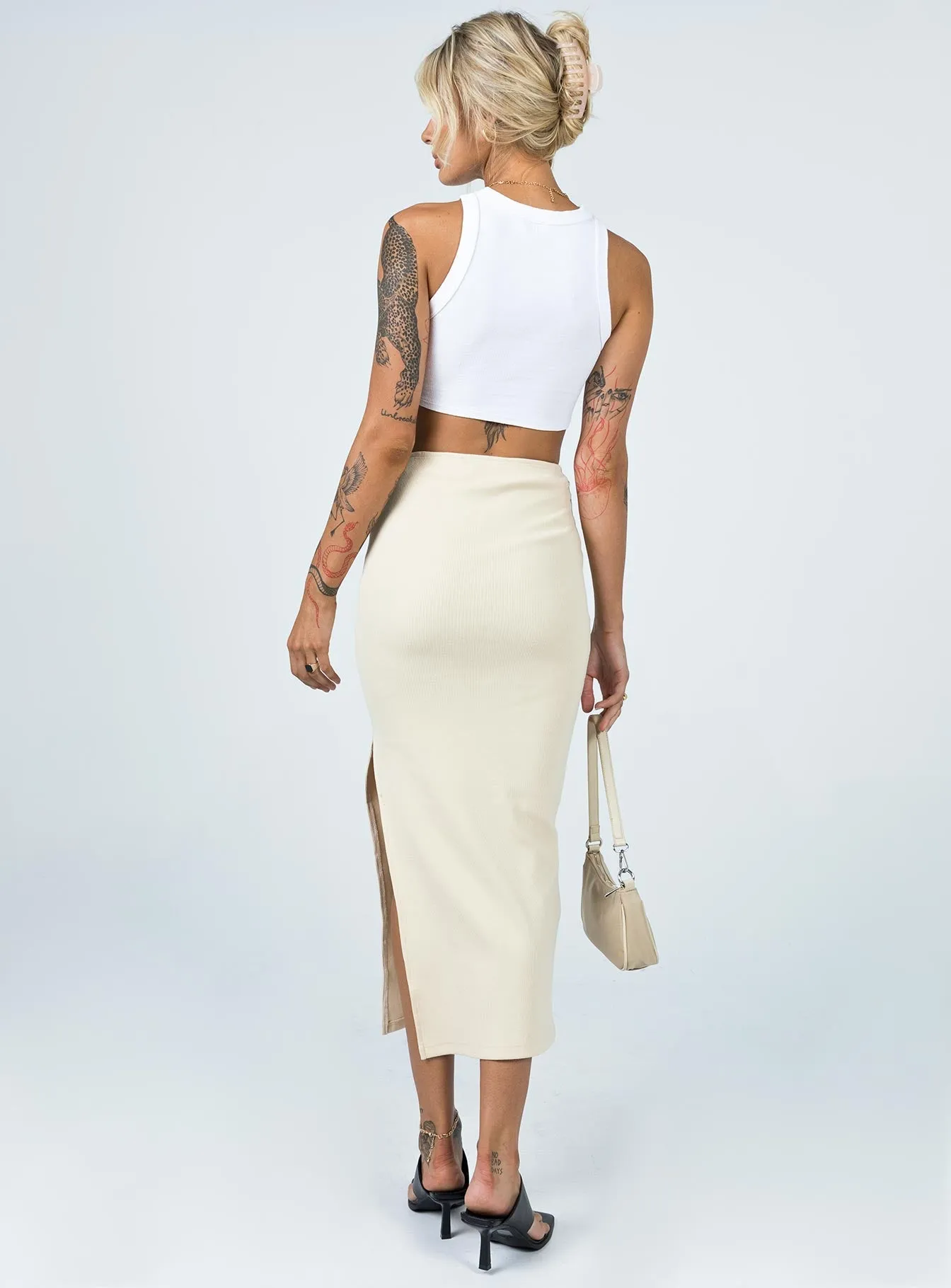 Abigail Midi Skirt Cream