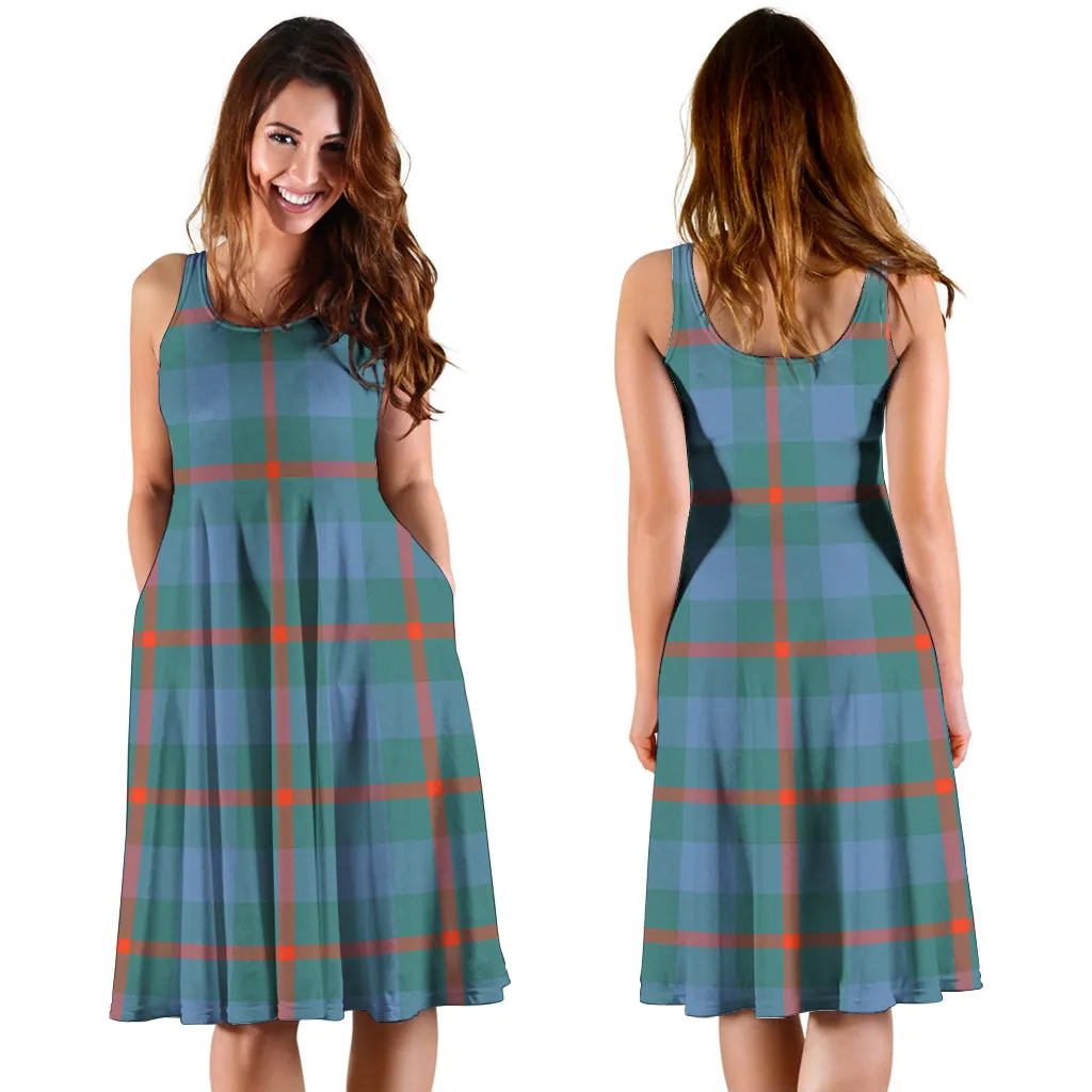 Agnew Ancient Tartan Sleeveless Midi Womens Dress