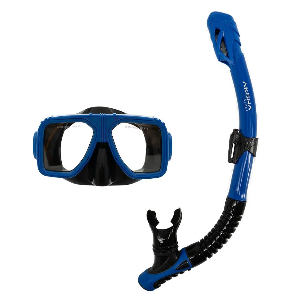 Akona Adult Mask and Snorkel Set Scuba Diving/Snorkeling Kit