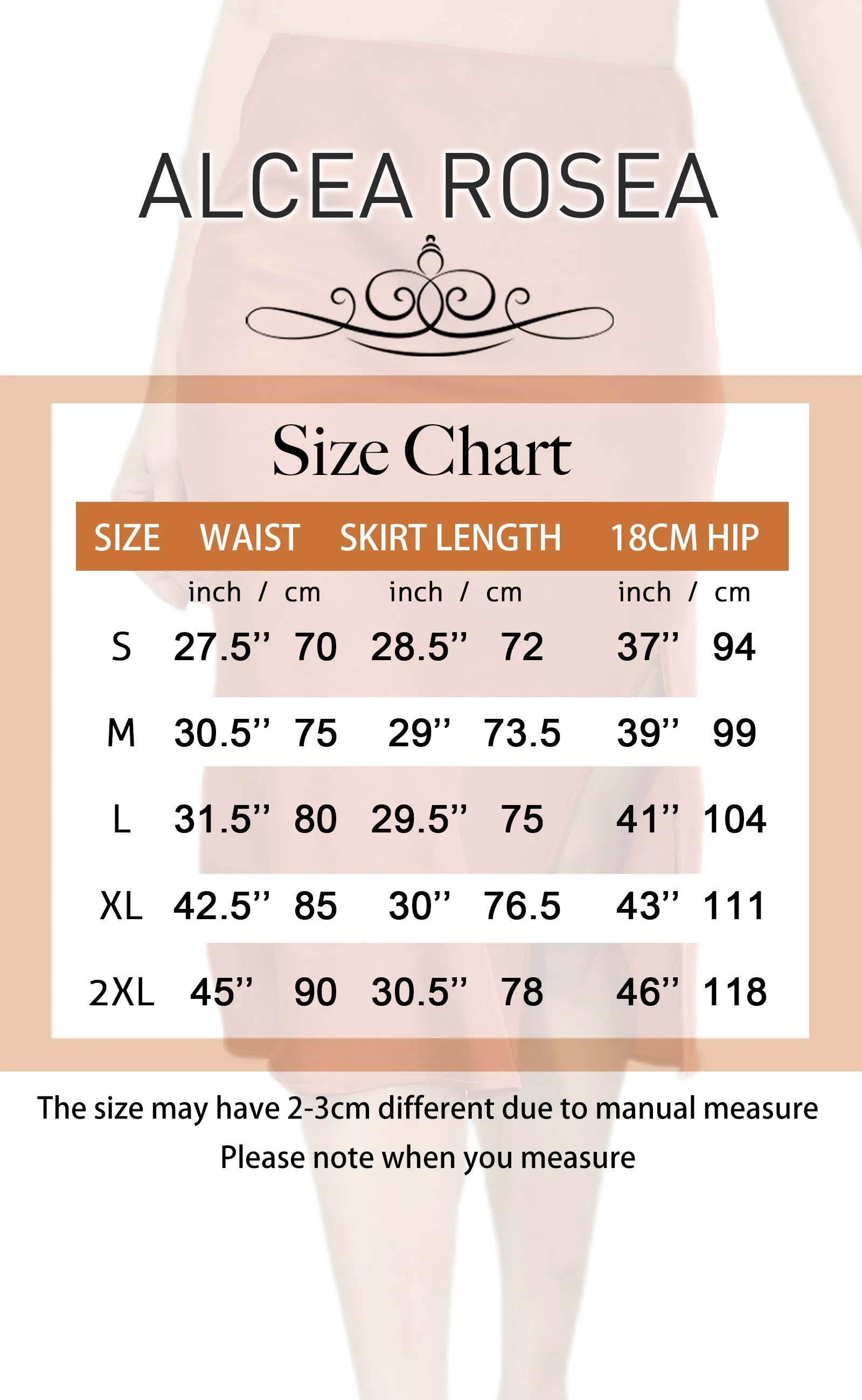 ALCEA ROSEA Women Satin Side Split Skirt High Waist Elastic Elegant A Line Midi Skirts for Women Caramel AR7301