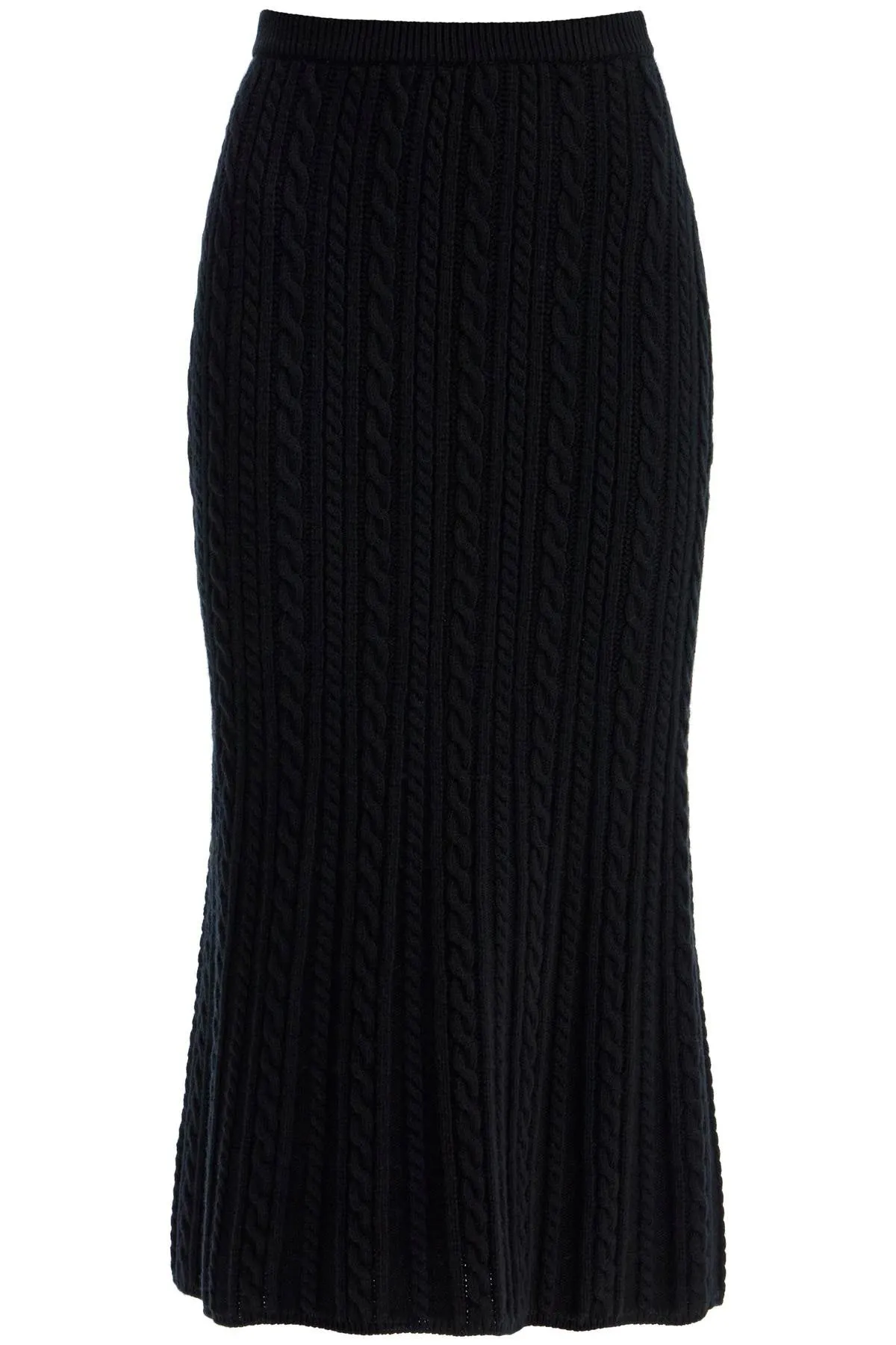 Alessandra Rich  knitted midi skirt with cable knit