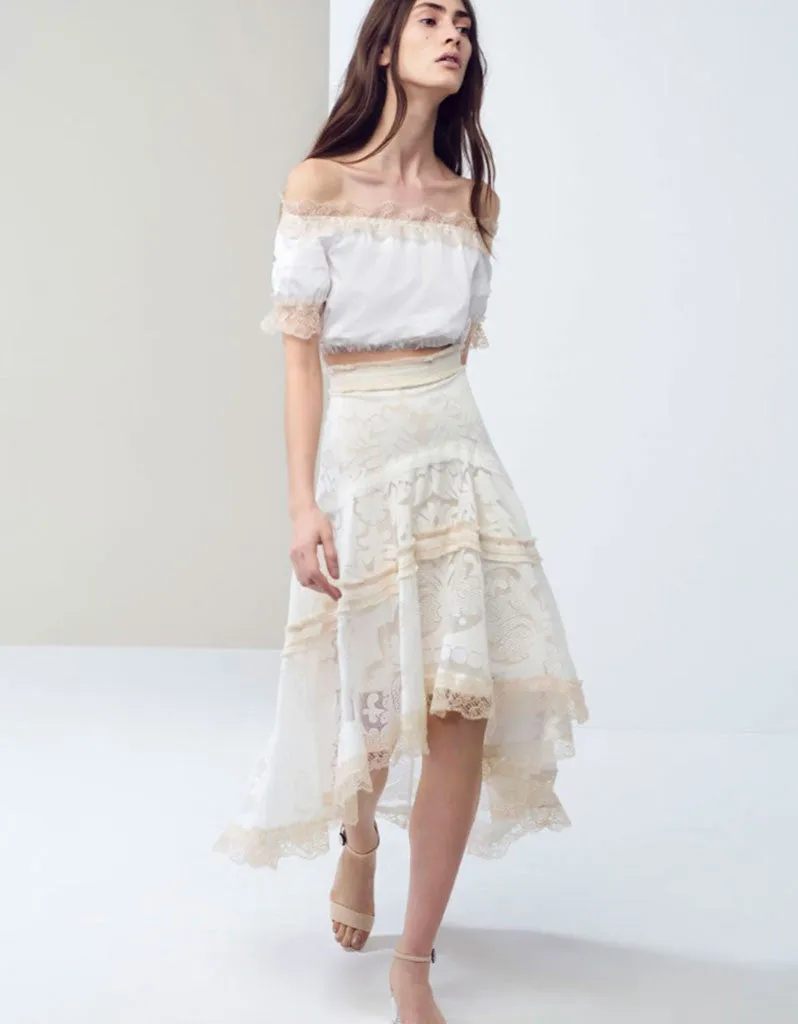 Alexis Belle Skirt in Pearl White