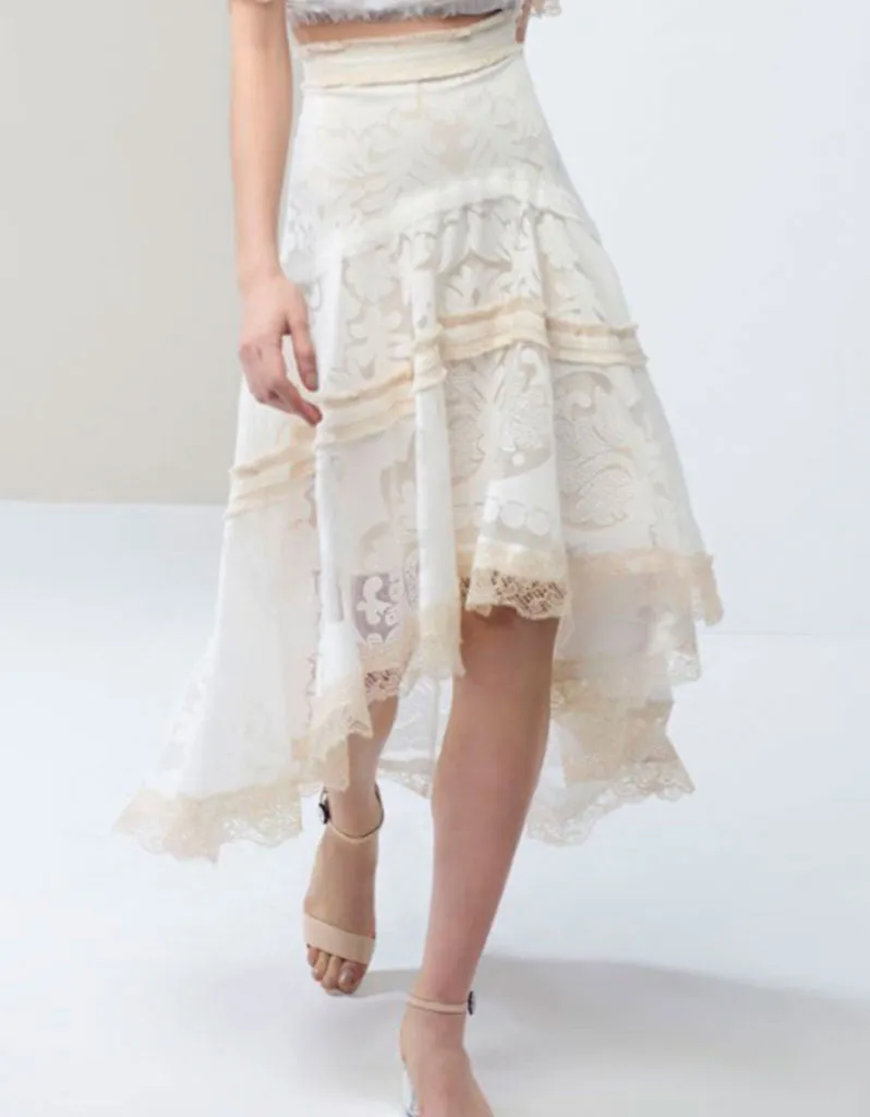 Alexis Belle Skirt in Pearl White