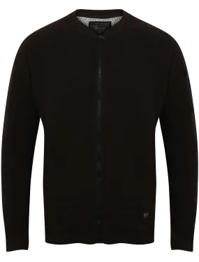 Anka Ottoman Fleece Bomber Jacket in Jet Black - Dissident