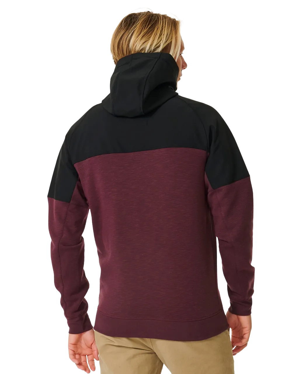 Anti-Series Viral Zip Fleece Jacket in Maroon