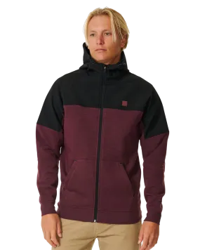 Anti-Series Viral Zip Fleece Jacket in Maroon