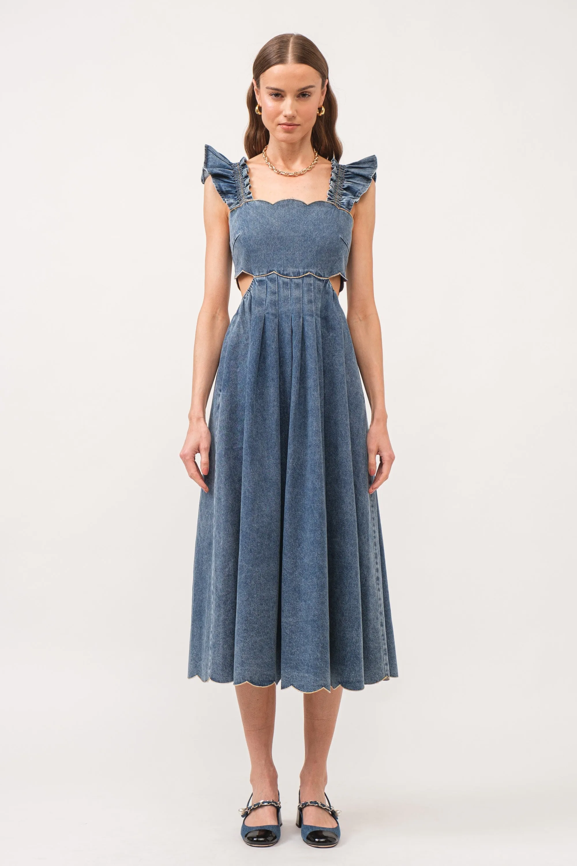 Asher Denim Midi Dress