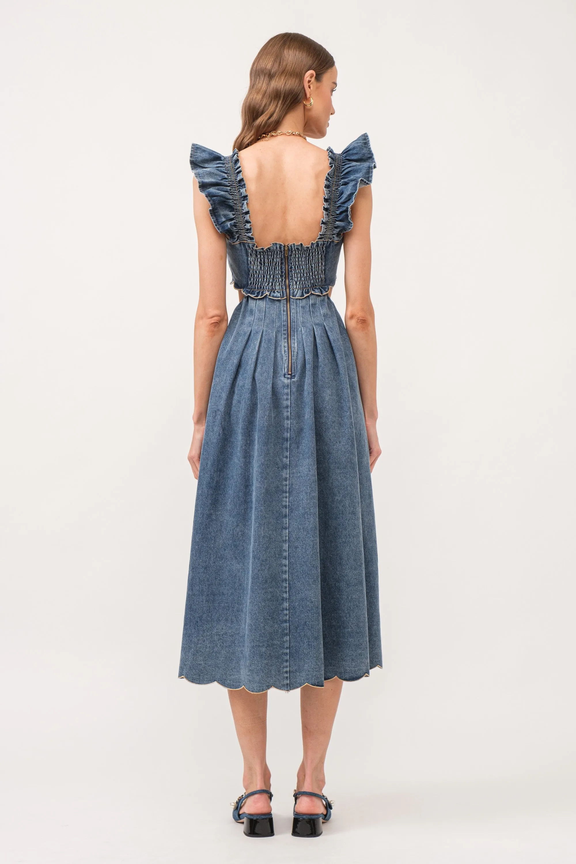 Asher Denim Midi Dress