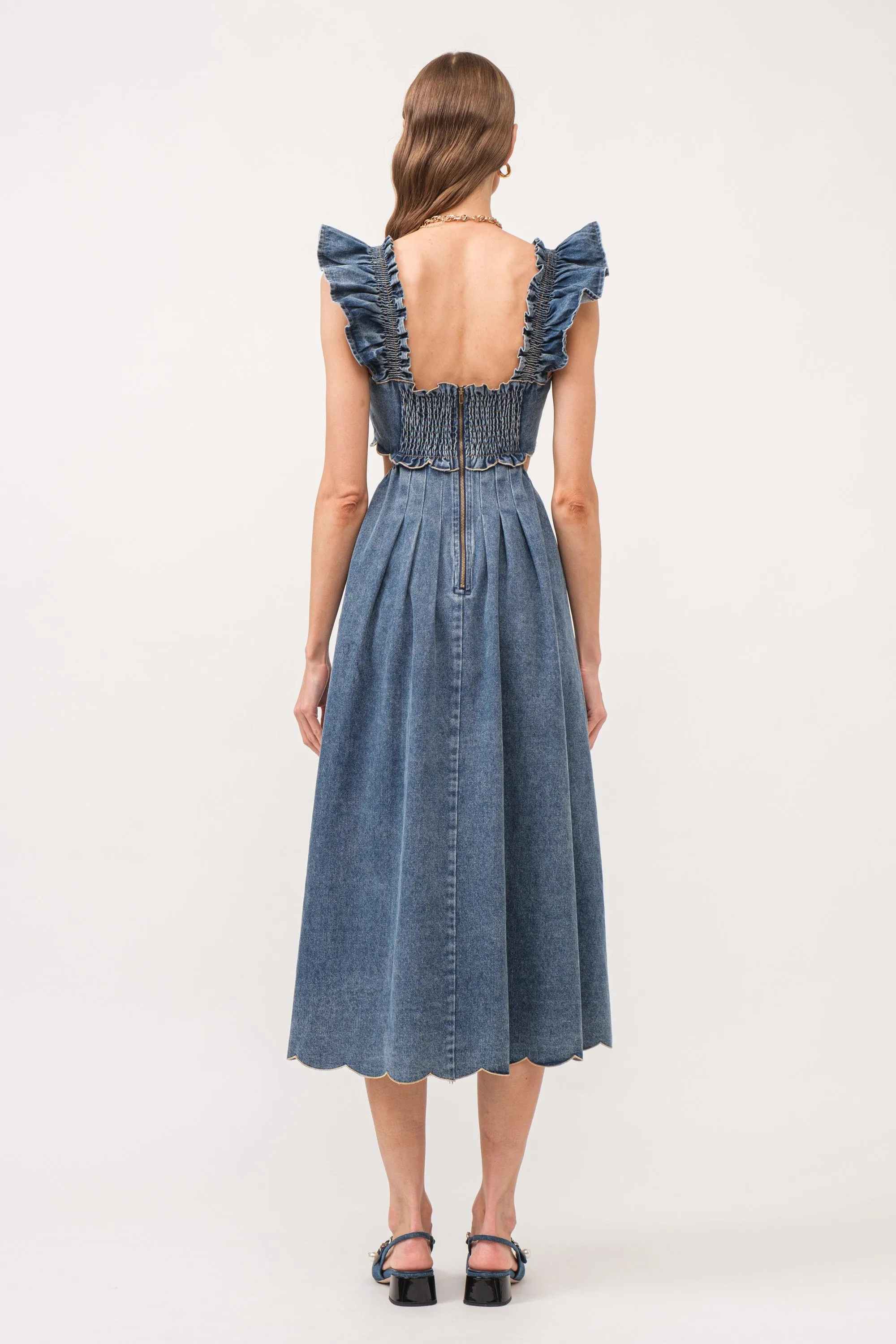 Asher Denim Midi Dress