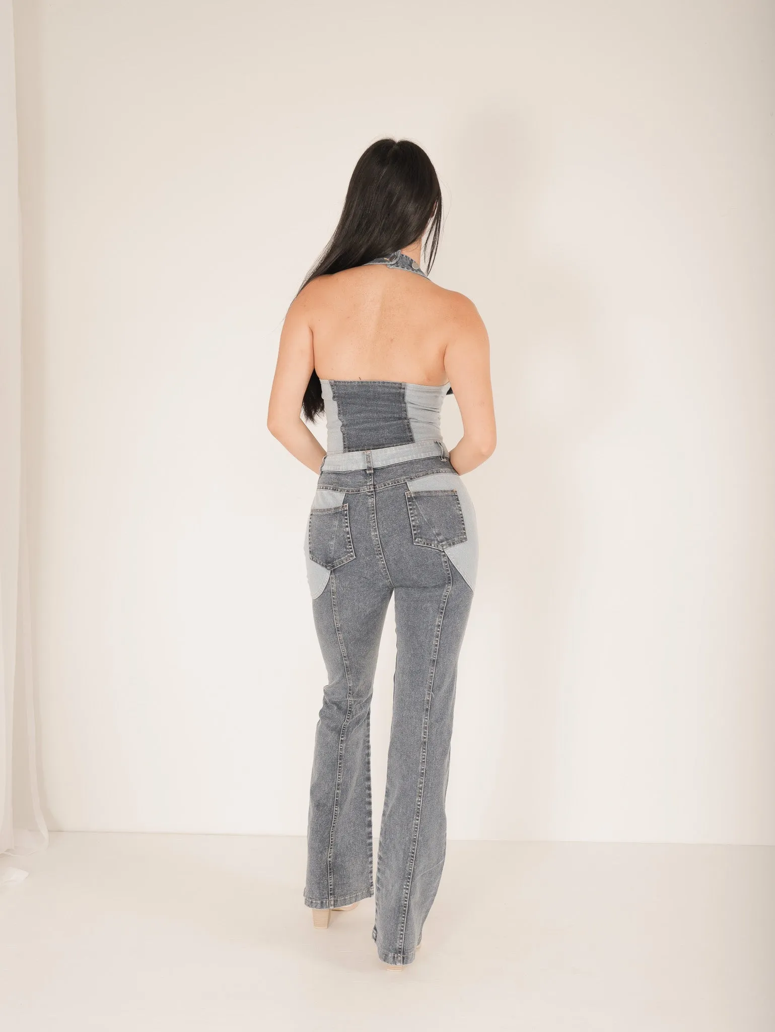 Aspen Block Denim Flares