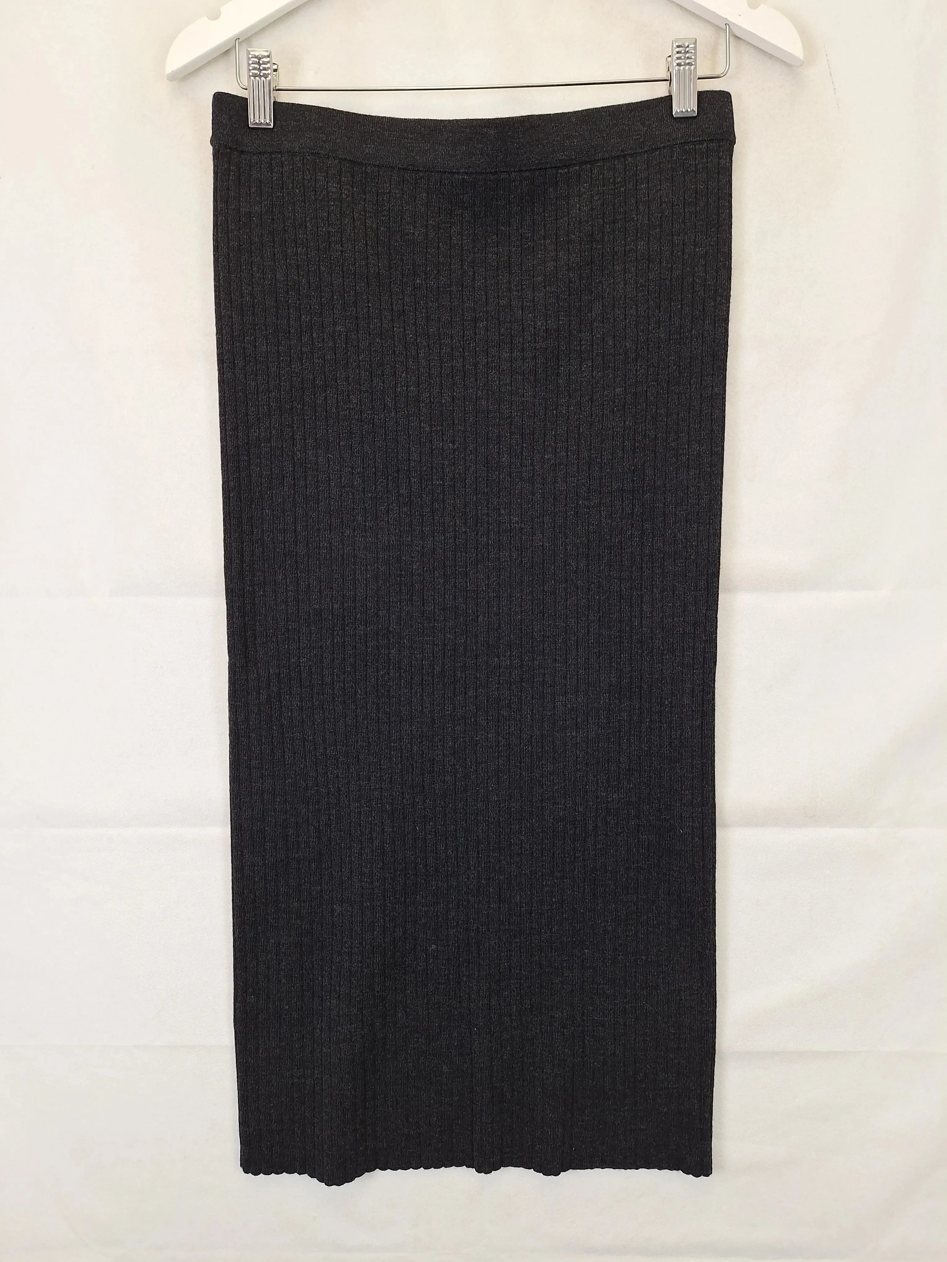 Assembly Label Essential Ribbed Wool Midi Skirt Size 10