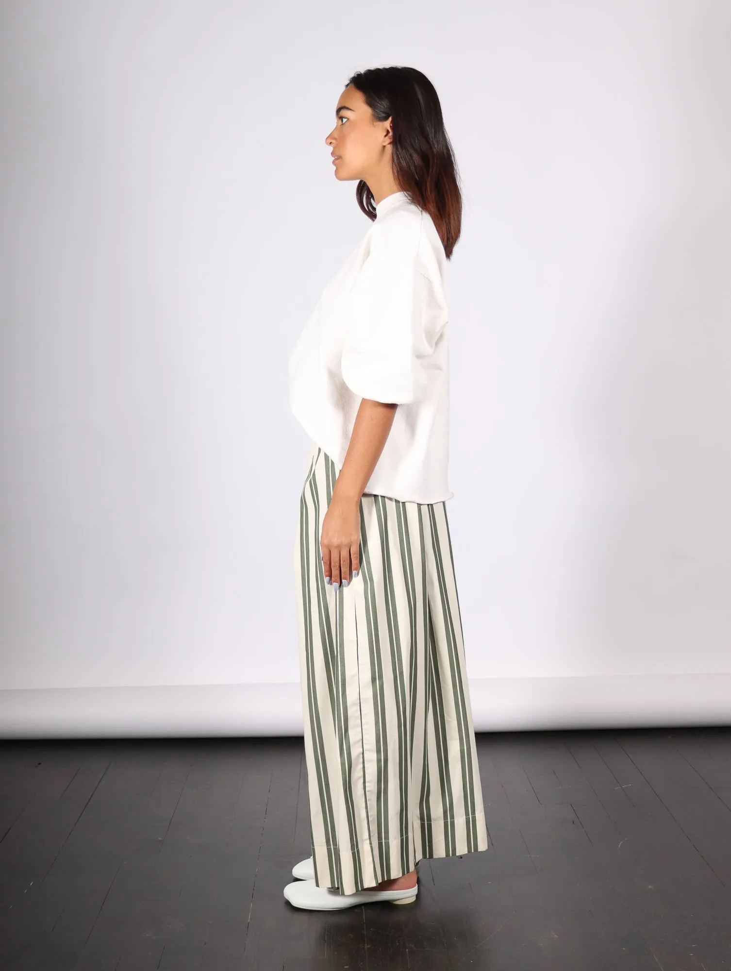 Athena Pant in Forest Stripe by Kowtow