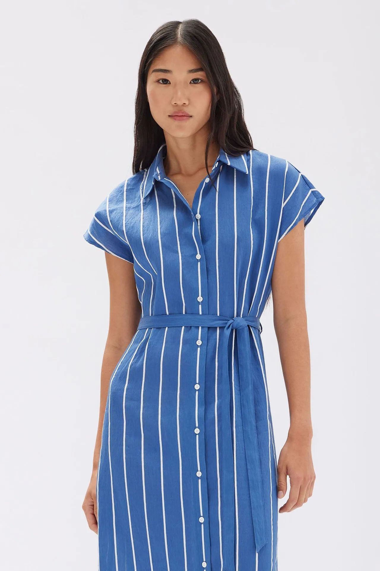 Ayla Stripe Shirt Dress