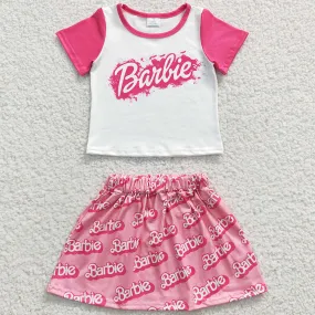 Baby Girl Clothes Short Sleeves Top Skirt Set GSD0294