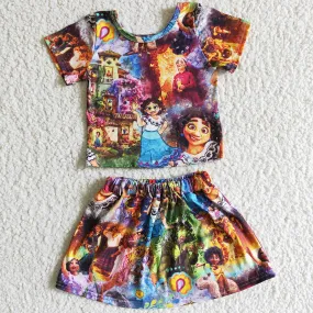 Baby Girl Clothes Summer Girls Short Sleeve T-shirt Skirt Dress Set GSD0027