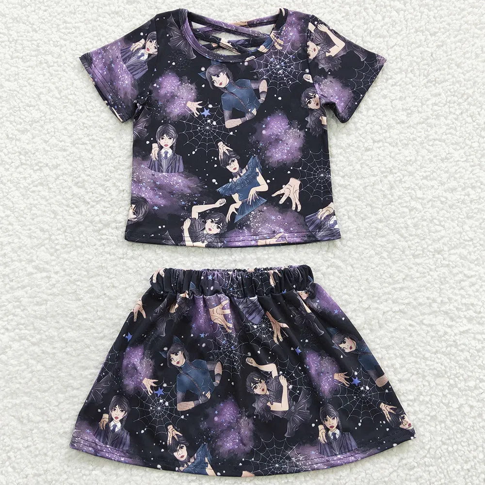 Baby Girls Clothes Cartoon Black Skirts Skirt Sets GSD0320