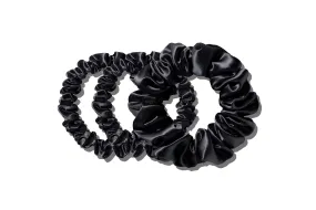 BACK TO BASICS BLACK MIDI/LARGE SCRUNCHIE SET