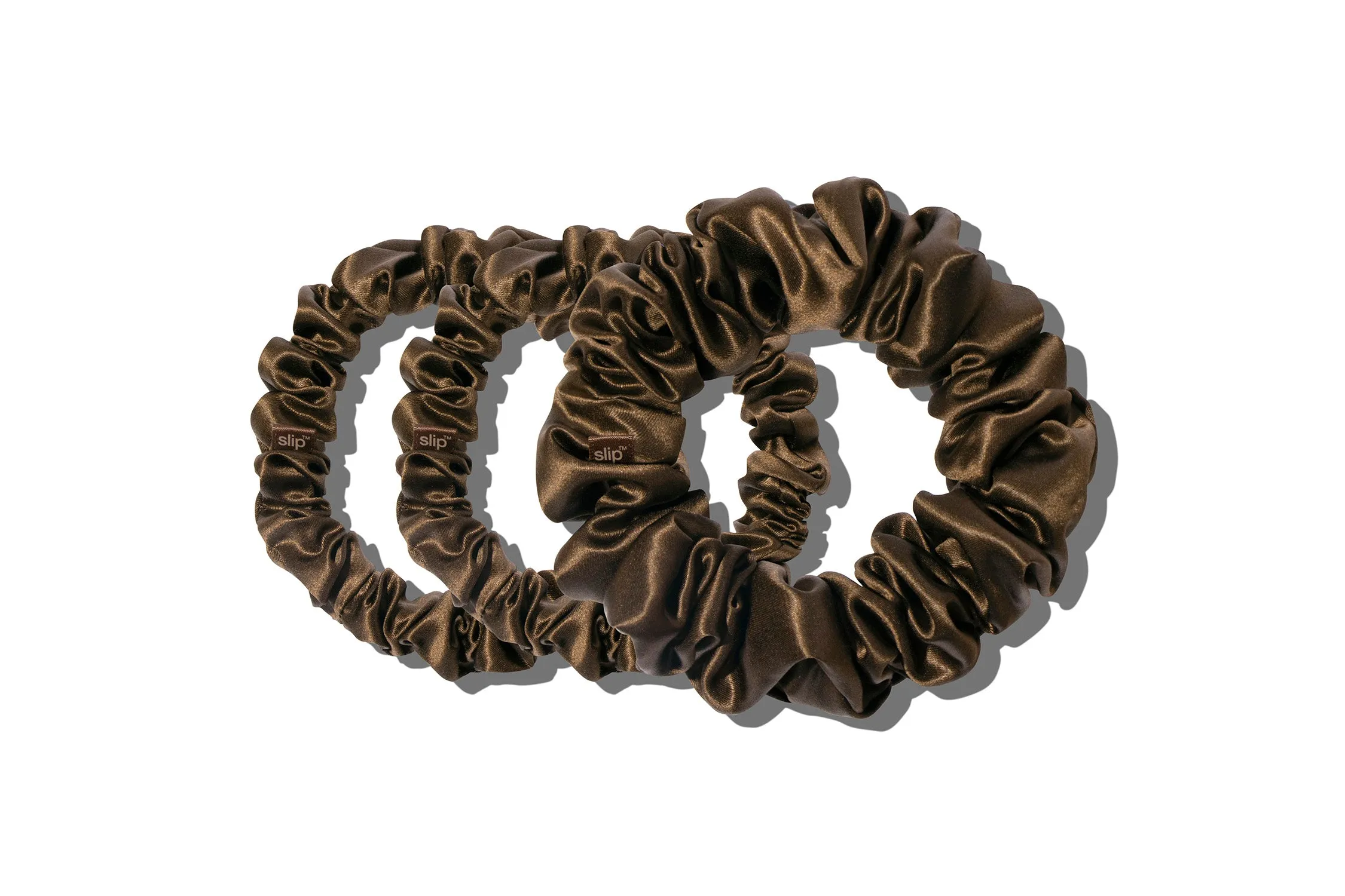 BACK TO BASICS DARK BROWN MIDI/LARGE SCRUNCHIE SET