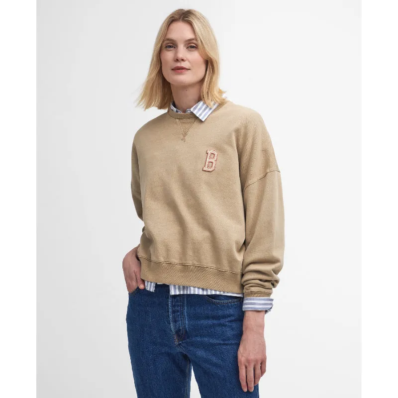 Barbour Elisha Ladies Sweatshirt - White Pepper