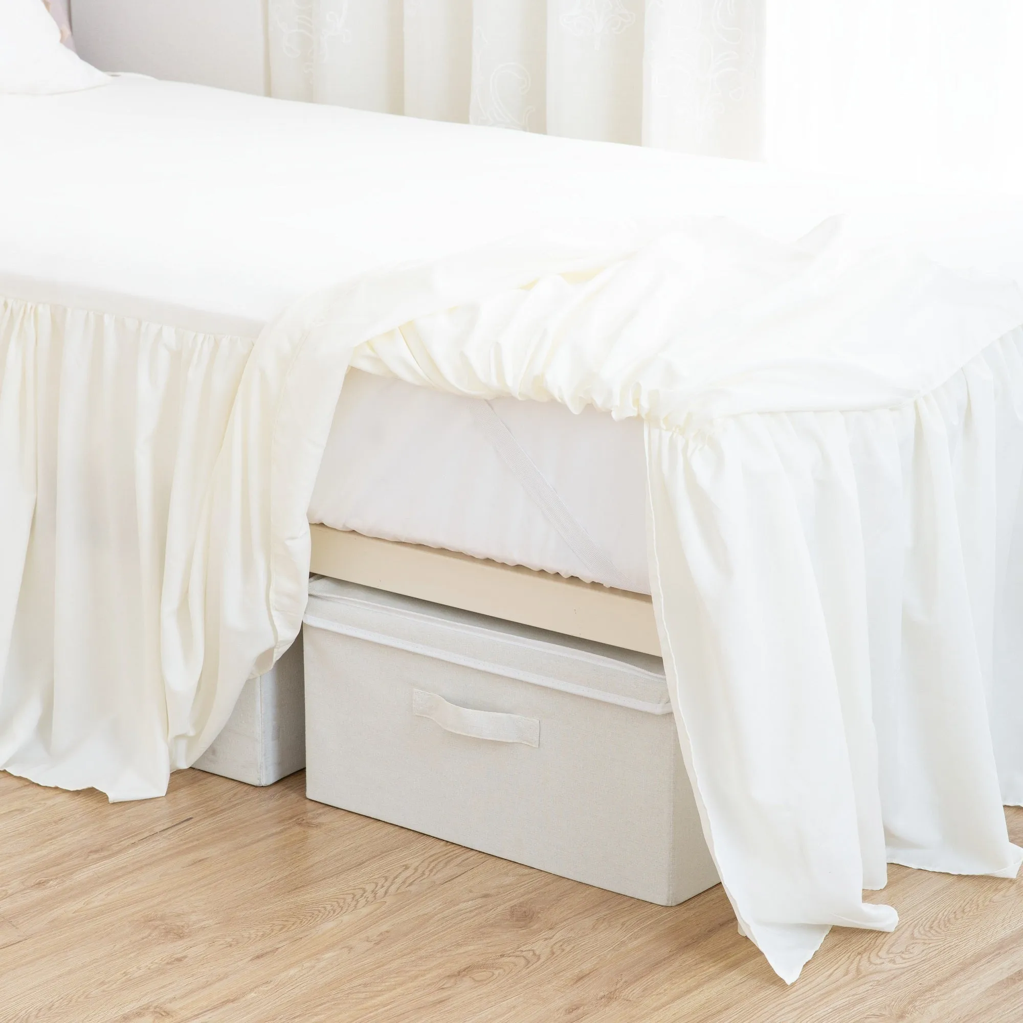 Bed Skirt Single Light Gray