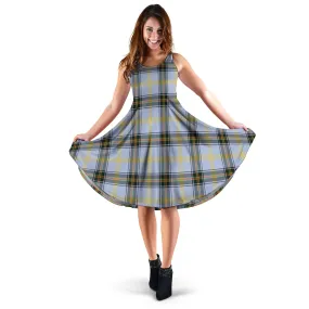 Bell Tartan Sleeveless Midi Womens Dress