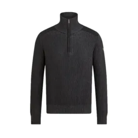 Belstaff Stanley Quarter Zip Jumper A1-24 Black/Charcoal