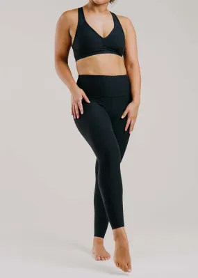 Beyond Yoga Spacedye Caught in the Midi High Waisted Legging - Darkest Night