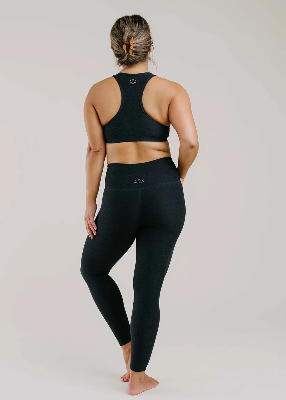 Beyond Yoga Spacedye Caught in the Midi High Waisted Legging - Darkest Night