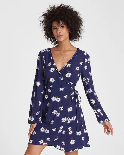 Billabong Ruffled Wrap Dress