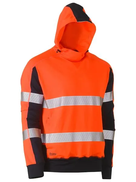 BISLEY Taped Hi Vis Contrast 4 Way Stretch Hoodie (BK6815T)