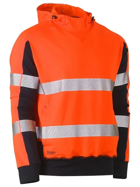 BISLEY Taped Hi Vis Contrast 4 Way Stretch Hoodie (BK6815T)