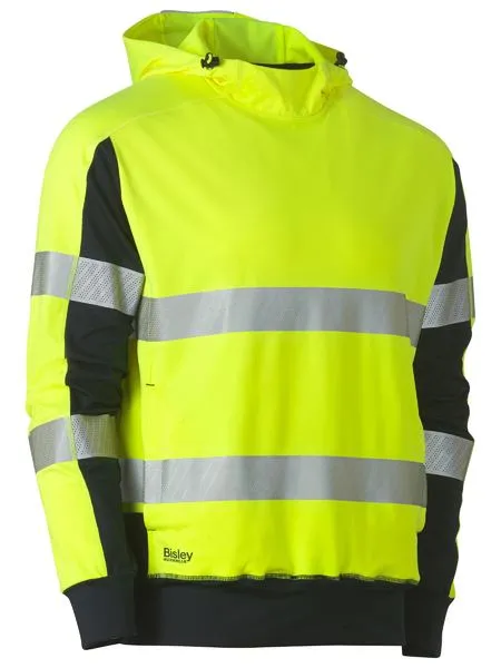 BISLEY Taped Hi Vis Contrast 4 Way Stretch Hoodie (BK6815T)