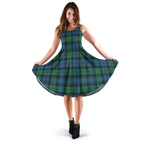 Black Watch Ancient Tartan Sleeveless Midi Womens Dress