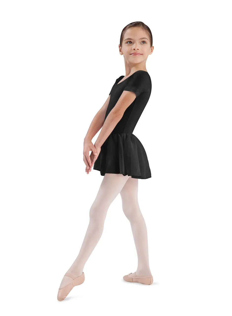 BLOCH GIRLS SHORT SLEEVE SKIRTED LEOTARD