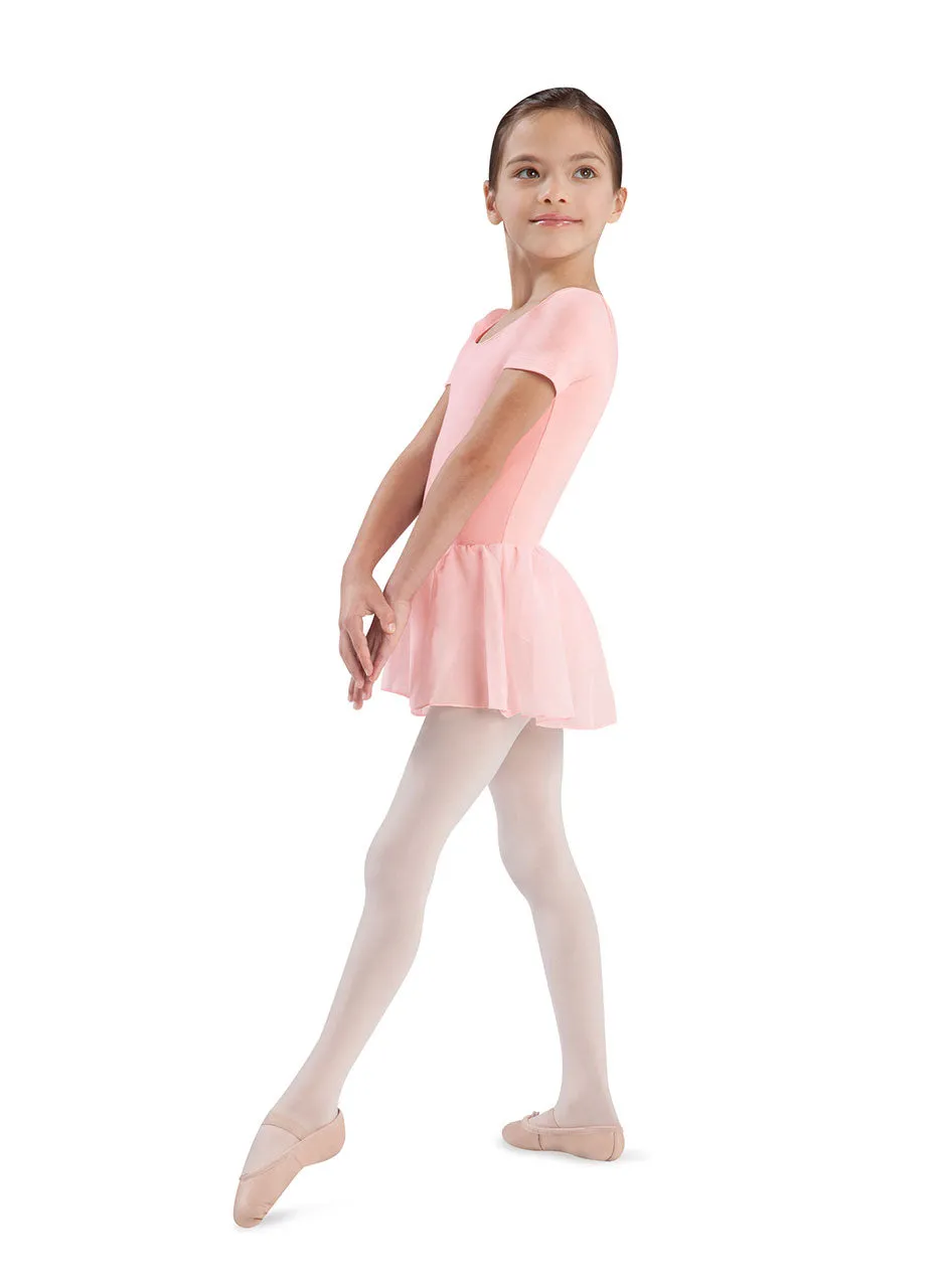 BLOCH GIRLS SHORT SLEEVE SKIRTED LEOTARD