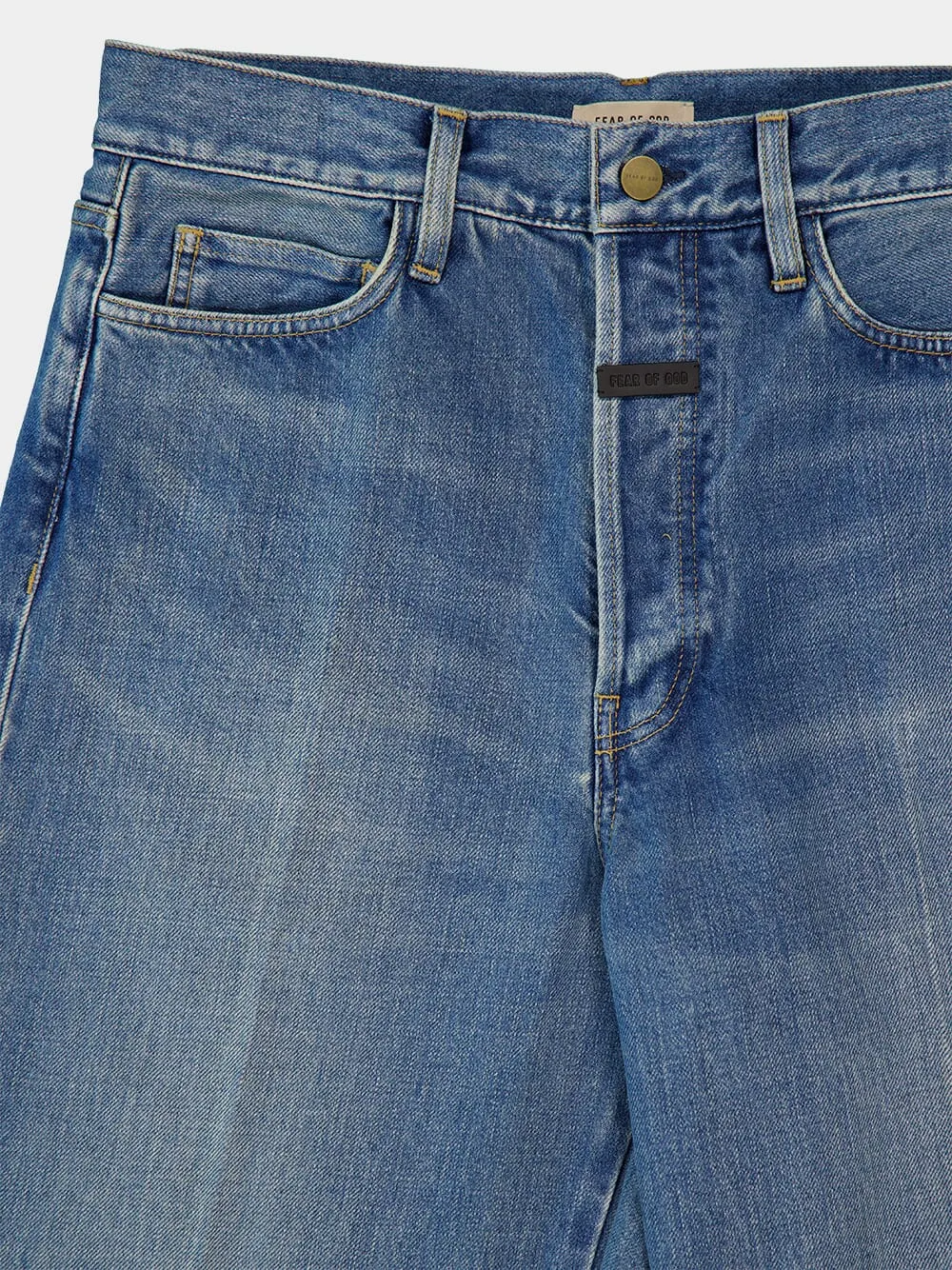 Blue 80's Relaxed Fit 5-Pocket Jeans