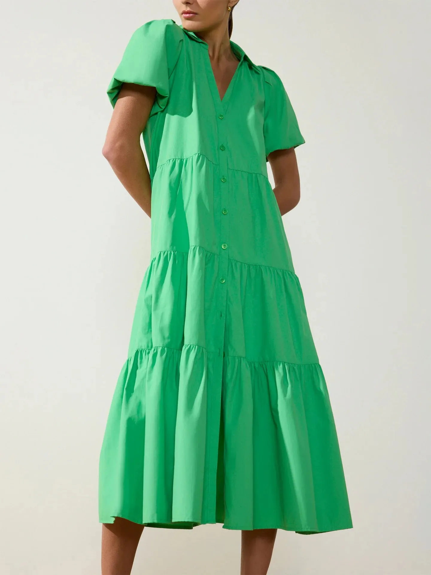 Brochu Walker - Havana Dress in Derby Green