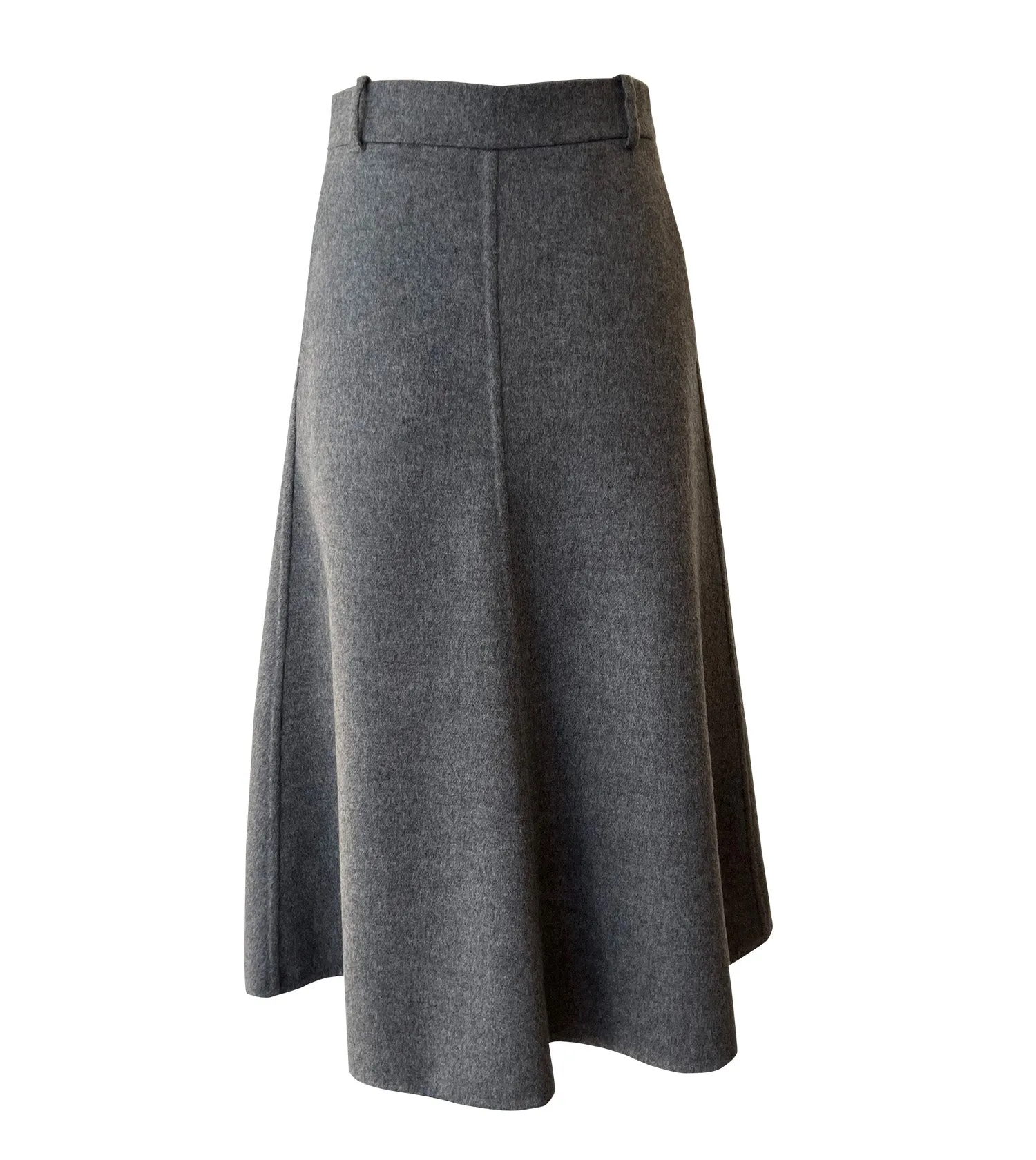 BRUNELLO CUCINELLI Virgin Wool Double Cloth Flute Skirt