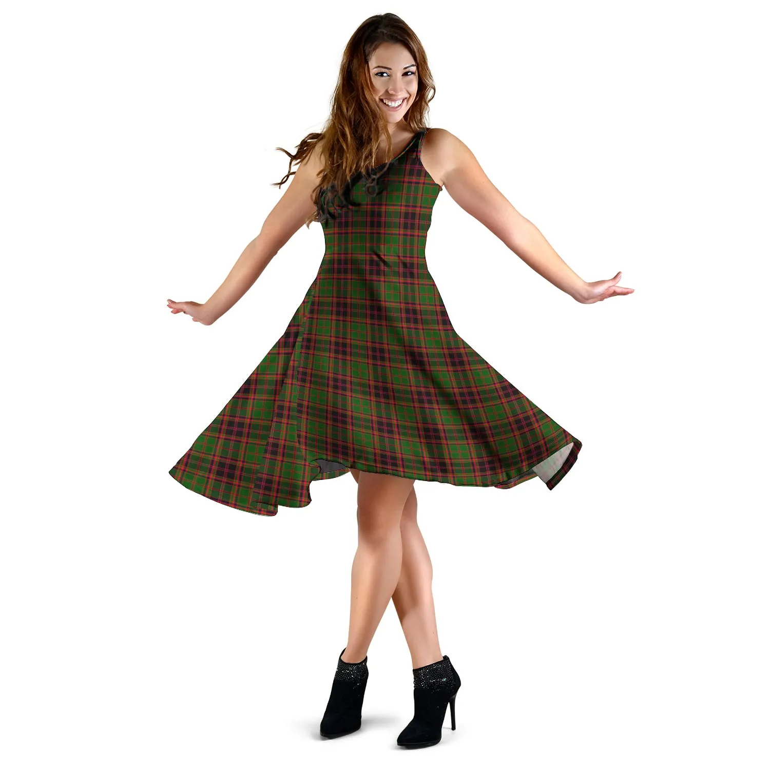 Buchan Tartan Sleeveless Midi Womens Dress