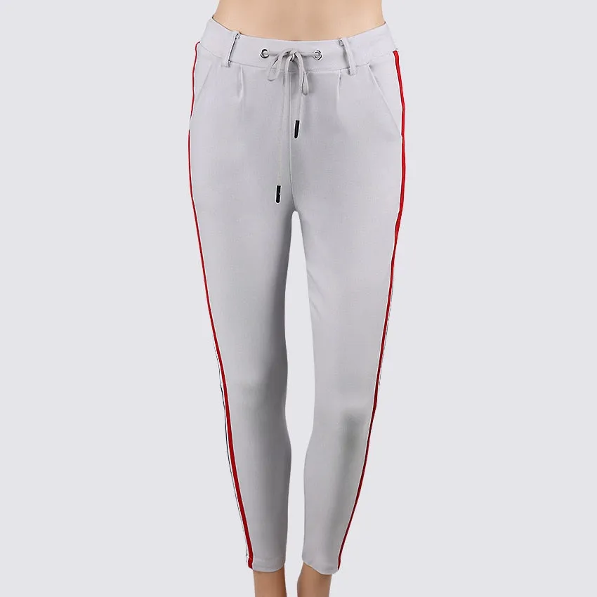 Casual Women High Mid Waist Pencil Pants