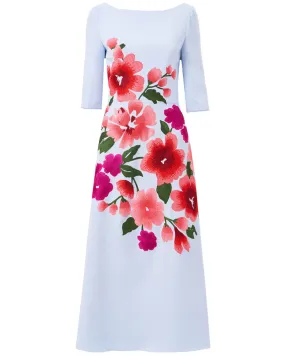 Celeste Embellished Boat Neck Midi Dress