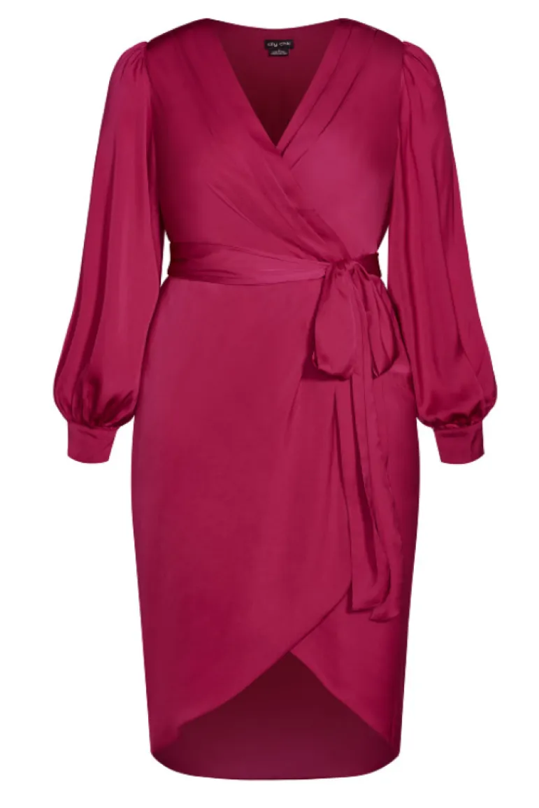 CITY CHIC Plus Size Opulent Wrap Midi Dress