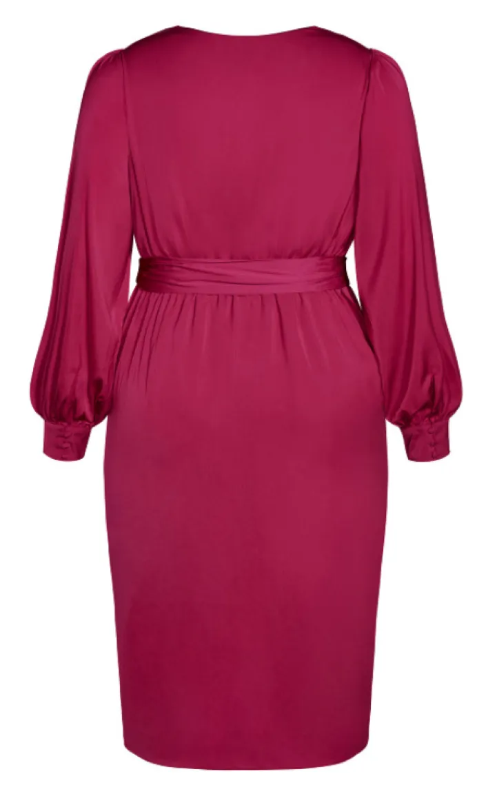 CITY CHIC Plus Size Opulent Wrap Midi Dress