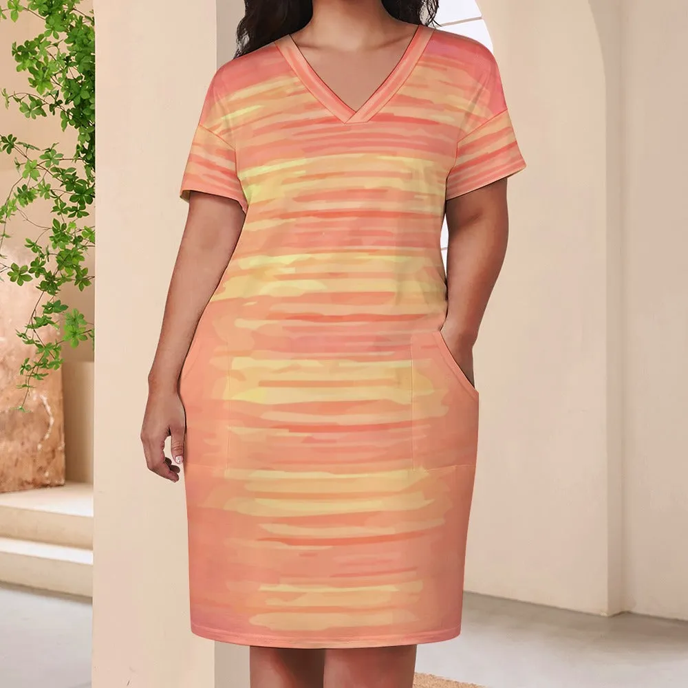 Coral Sunshine Loose pocket dress