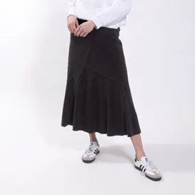 Corduroy Panel Skirt