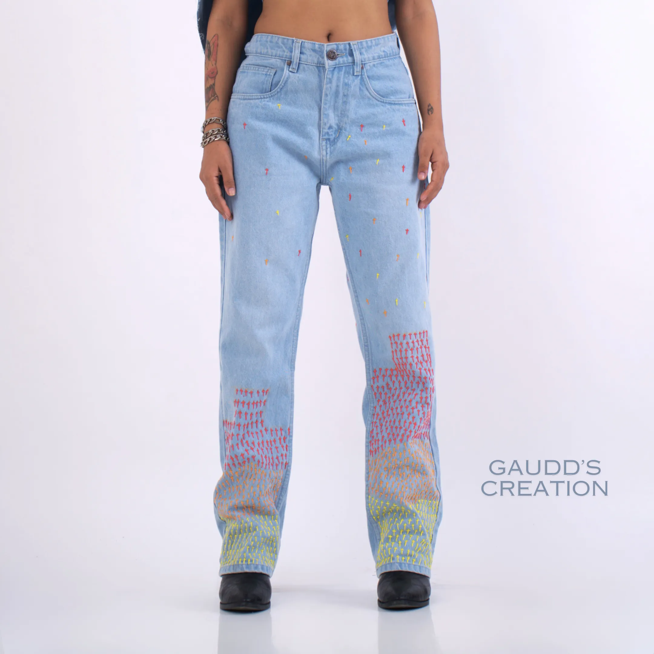 CrossFire Hand Embroidered Denim