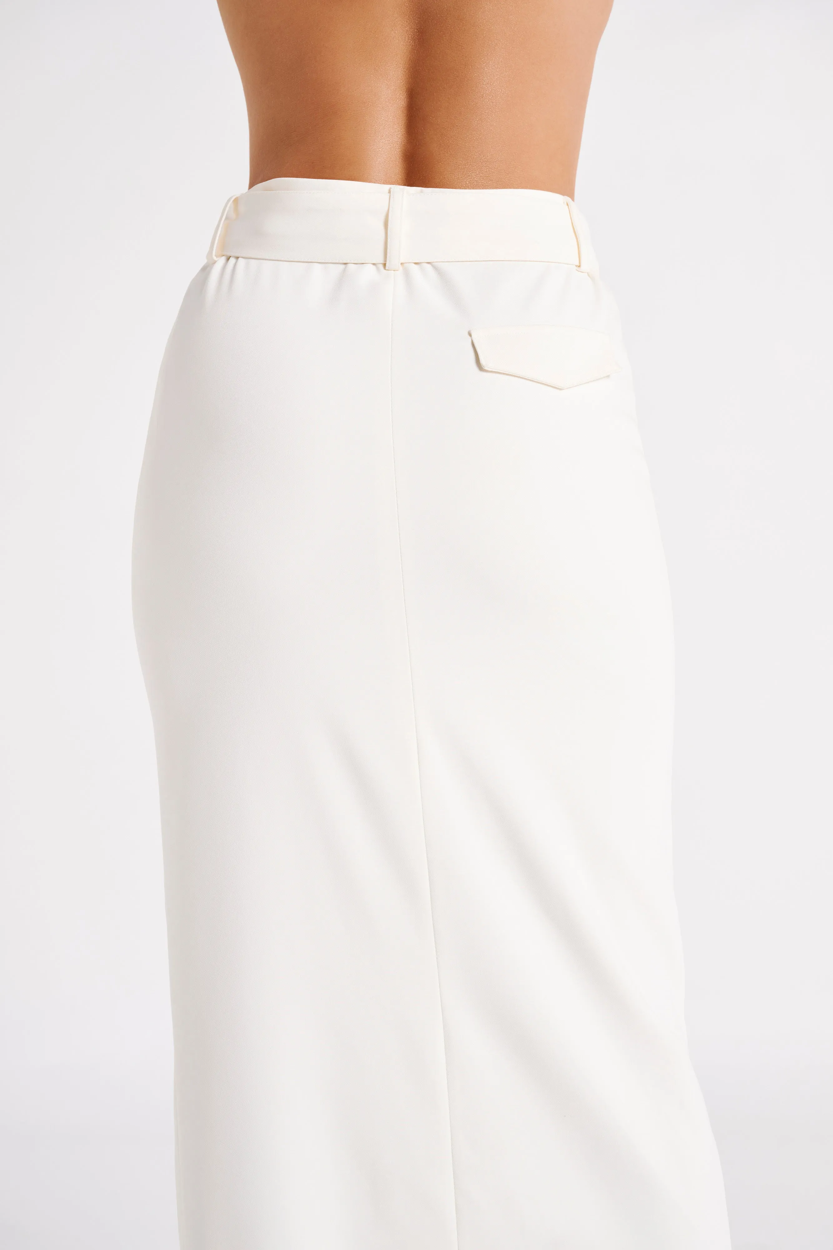 Daria Suiting Midi Skirt - Ivory